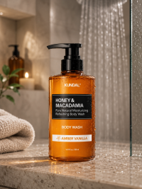 Honey & Macadamia Pure Body Wash Amber Vanilla