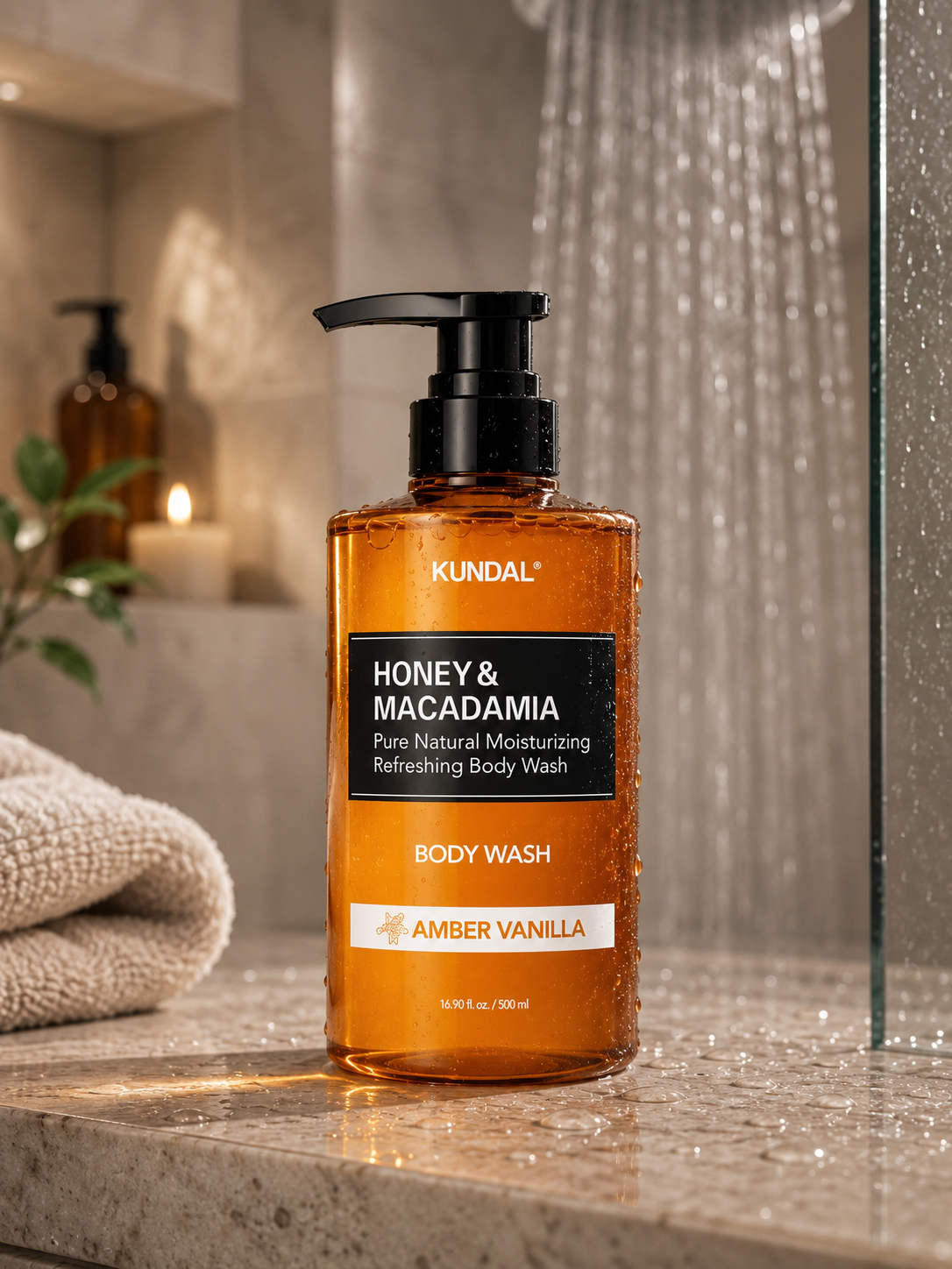 Honey & Macadamia Pure Body Wash Amber Vanilla